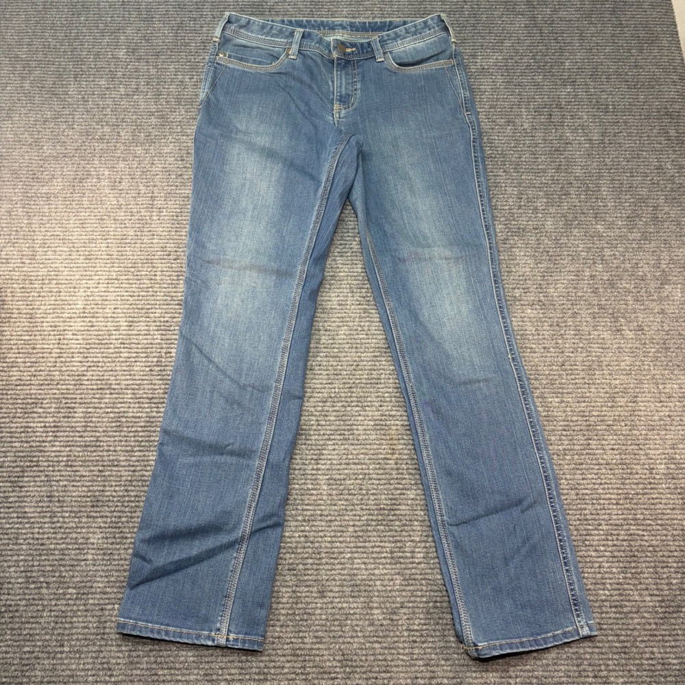 Carhartt Womens Slim Fit Jeans Size 8 Regular Blue Denim Mid Rise 100653-456